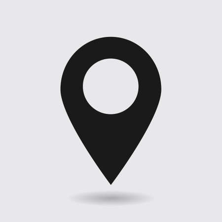 Map pointer icon. GPS location sign. Flat design style.のイラスト素材