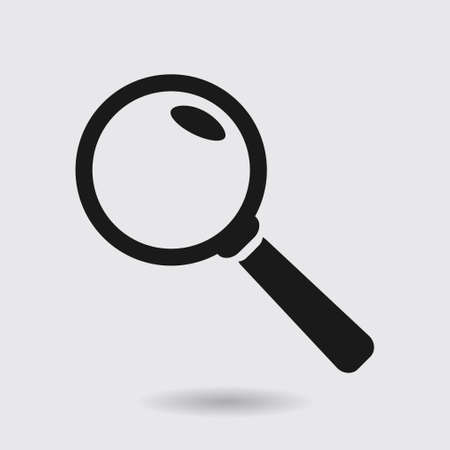 Icon of loupe. Search button. Magnifying glass. Flat design style.のイラスト素材