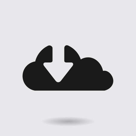 Download  from cloud icon. Upload button. Load symbol.のイラスト素材