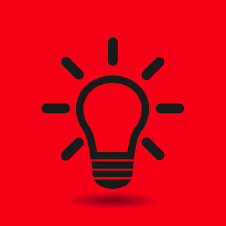 Light lamp sign icon. Idea symbol.Creative thinking and business idea.のイラスト素材