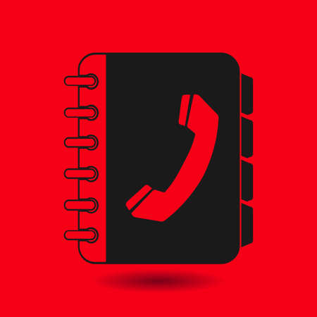 Phone book flat icon. Flat design style.のイラスト素材