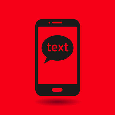 Mobile chatting icon.Mobile Phone Representing Web Chatting And Dialog.のイラスト素材