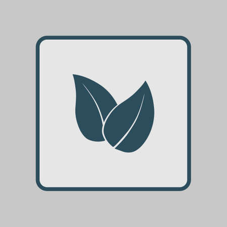 Leaf icon. Fresh natural product symbol. Organic product sign. Flat design style.のイラスト素材