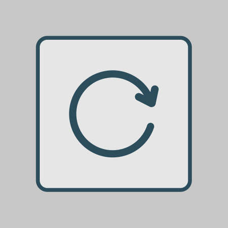 Circular arrow sign vector icon. The arrow that moves to the right.のイラスト素材