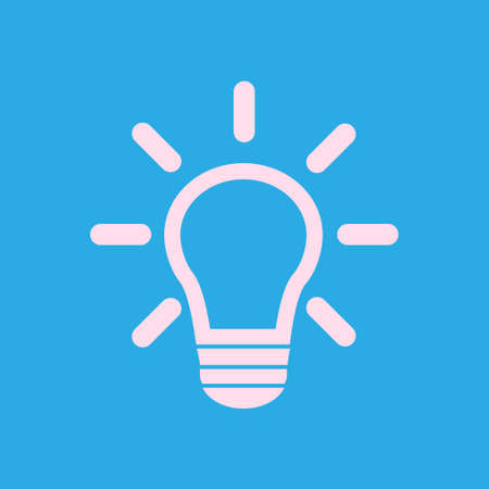 Light lamp sign icon. Idea symbol. Creative thinking and business idea.のイラスト素材