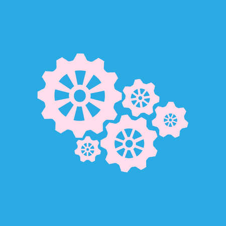 Icon of gears. Gear icon.The development and management of business processes.のイラスト素材