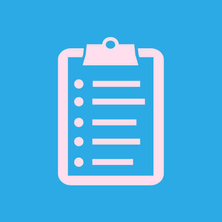 Check list vector icon. Shopping list token. Flat design style.のイラスト素材