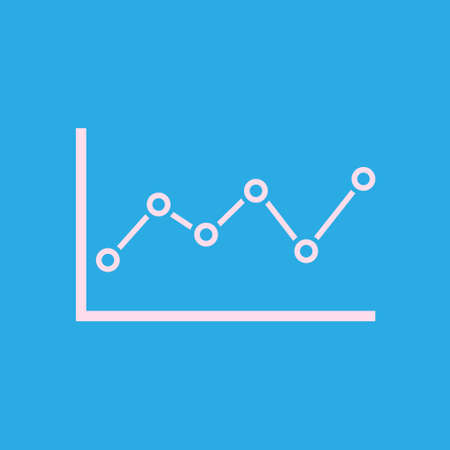 Graph chart  icon. Diagram symbol.  Flat design style.のイラスト素材