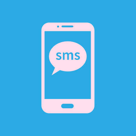 Smartphone email or sms icon. Mobile mail sign symbol.のイラスト素材