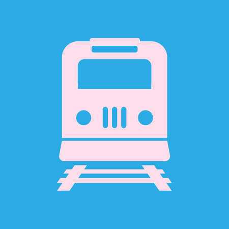 Train icon. Metro symbol. Railway station sign.のイラスト素材