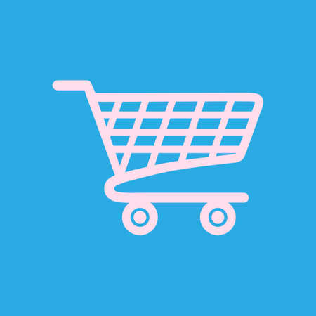Flat icon of shopping chart. Add a product to the cart.のイラスト素材