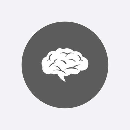 Brain icon. Human intelligent smart mind. Neurology symbol.