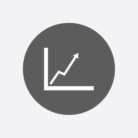 Business graph. Infographic. Chart icon. Growing graph simbol. Flat design style.のイラスト素材