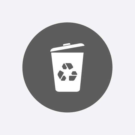 Trash can icon. Delete, Move to Trash, clear the disk space. Vector illustrationのイラスト素材