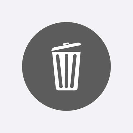 Trash can icon. Delete, Move to Trash, clear the disk space. Vector illustration.のイラスト素材
