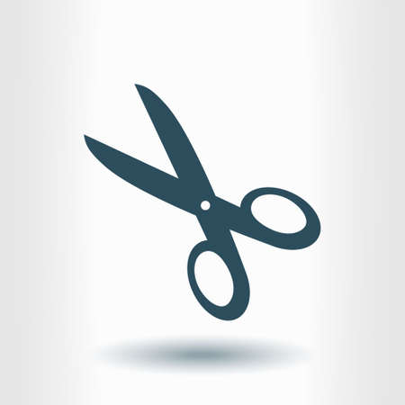 Scissors icon. Mark cut here. Flat design.のイラスト素材