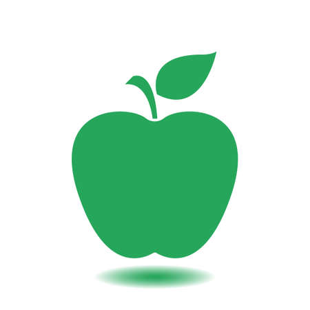 Apple icon. Healthy food concept. Naturopathy symbol.のイラスト素材