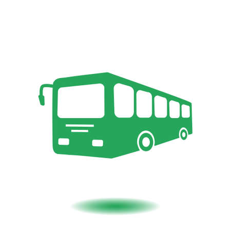 Bus sign icon. Public transport symbol. Flat design style.のイラスト素材