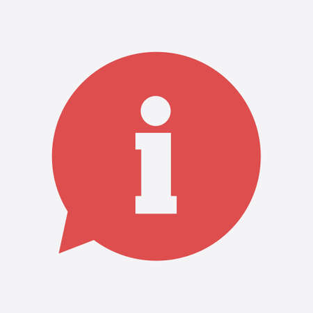 Info speech bubble symbol. Flat design style.のイラスト素材