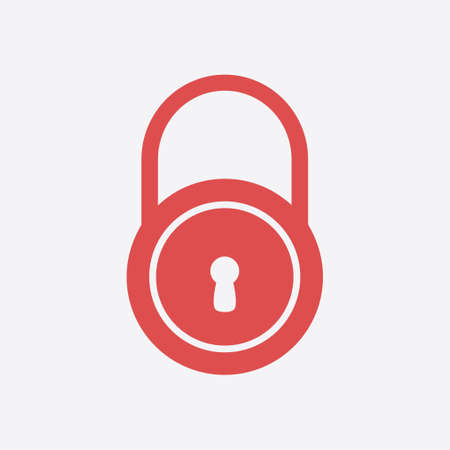 Lock icon.  Flat design style. Access to the user.のイラスト素材