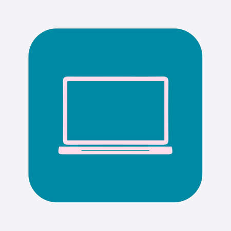 laptop icon. Flat design style. Laptop as a business tool.のイラスト素材