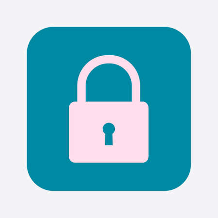 Lock icon. User login or authenticate icon.  Flat design style.のイラスト素材