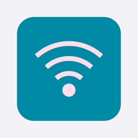 Wifi Symbol. Vector wireless network icon. Flat design style.のイラスト素材