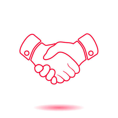 Handshake sign icon. Successful business symbol. Flat design style.のイラスト素材