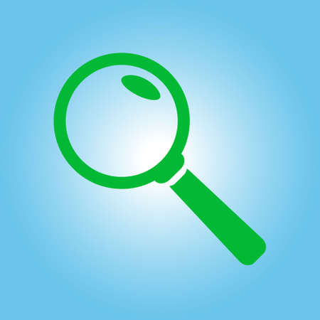 Icon of loupe. Search button. Magnifying glass. Flat design style.のイラスト素材