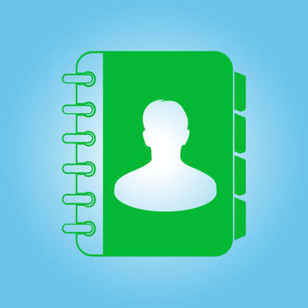 Address book icon vector. Flat design style.のイラスト素材
