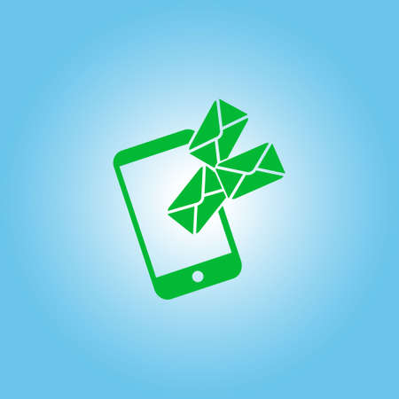 Mobile mail sign symbol.のイラスト素材