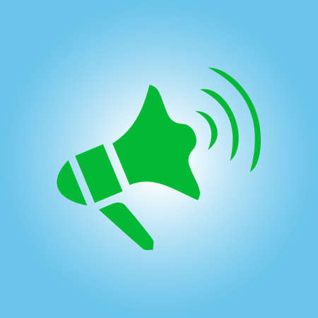 Megaphone soon icon. Loudspeaker symbol. News and Urgent ads.のイラスト素材