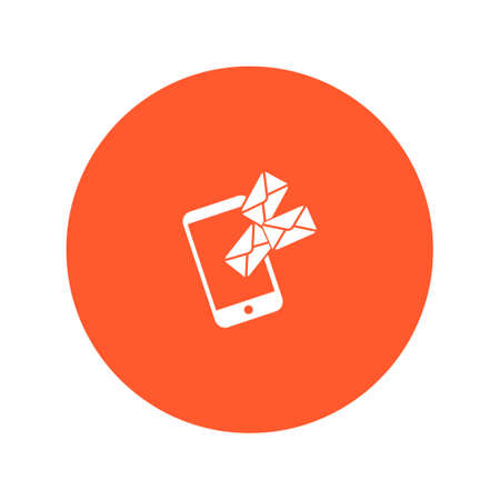 Smartphone email or sms icon. Mobile mail sign symbol.のイラスト素材