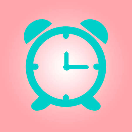 Open hours a day. Clock face. Flat design style.