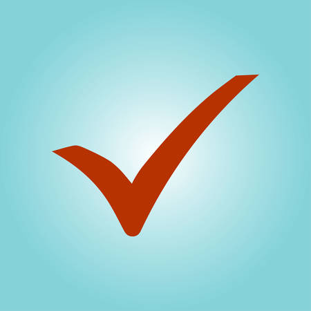 Check mark icon. Flat design style. Vector.のイラスト素材