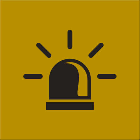 Police single icon. Alarm Power button. Police call button.のイラスト素材