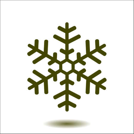 Snowflake icon. New Year decoration. All to celebrate the New Year and Christmas.のイラスト素材