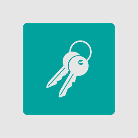 Key icon. Lock symbol. Security sign. Flat design style.のイラスト素材