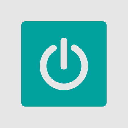 Power sign icon. Power button. Close application. Flat design style.