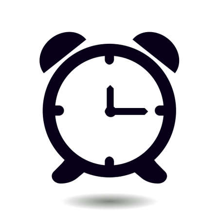 Open hours a day. Clock face. Flat design style.のイラスト素材