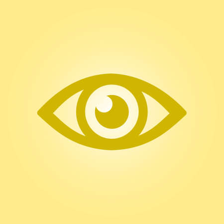 Eye icon. Monitoring and surveillance system. Flat design style.のイラスト素材