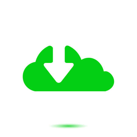 Download  from cloud icon. Upload button. Load symbol.のイラスト素材