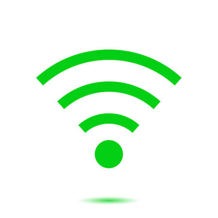Wifi Symbol. Vector wireless network icon. Flat design style.のイラスト素材