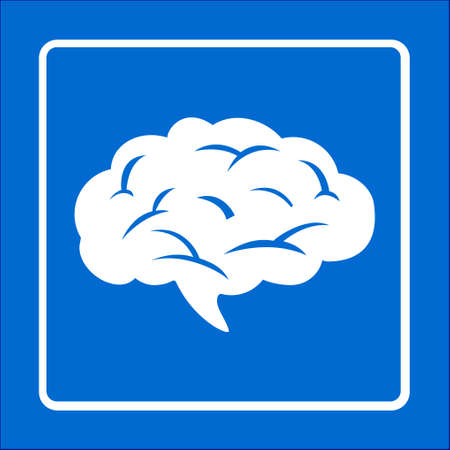Brain icon. Human intelligent smart mind. Neurology symbol.のイラスト素材
