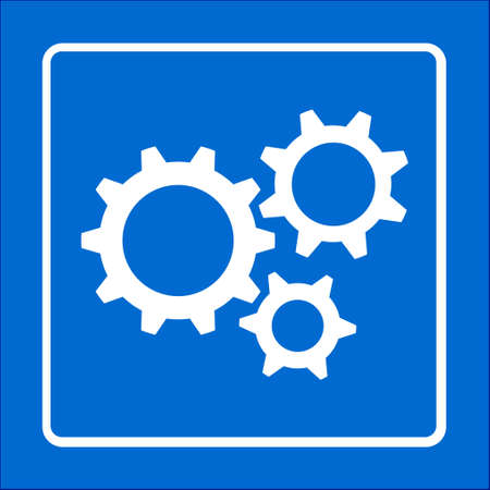 Gear icon signifying development and management of business processes.のイラスト素材