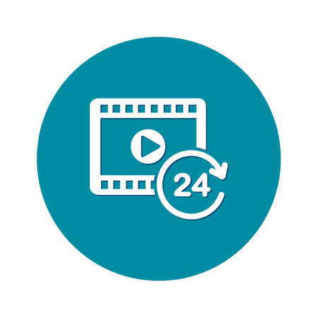 Streaming video symbol. Movie premiere. Live video Calendar.のイラスト素材