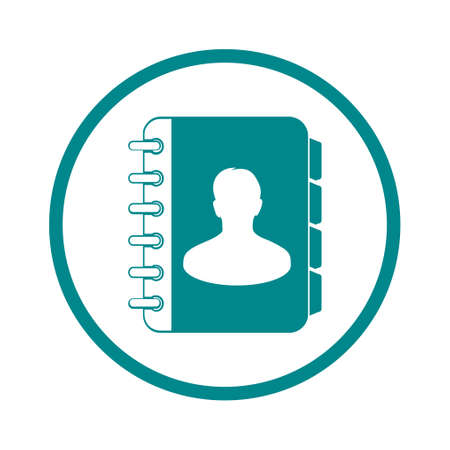 Address book icon vector. Flat design style. のイラスト素材