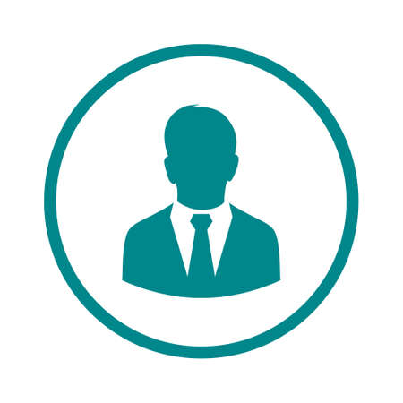 User icon of man in business suit. Flat design style.のイラスト素材