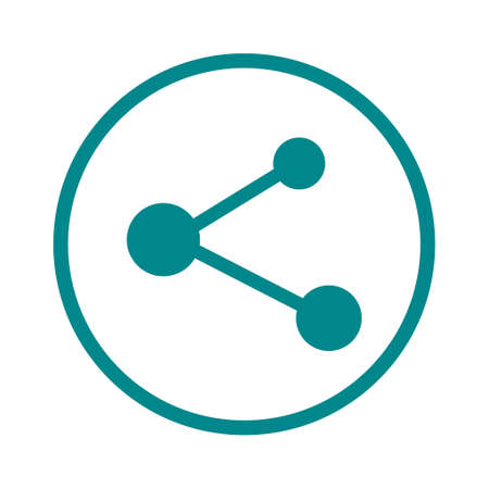 Share  sign icon. Vector of flat design style.のイラスト素材