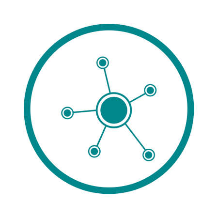 Social network single icon. Global technology. The network of social connections in the business.のイラスト素材